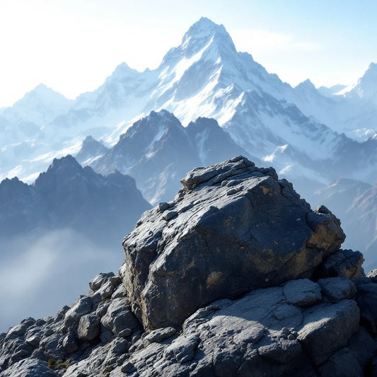 Résine de shilajit sur un rocher en Himalaya